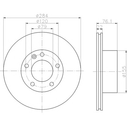 Foto Disco de freno MINTEX MDC283