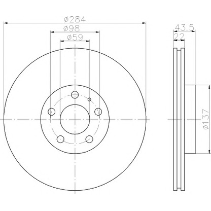 Foto Disco de freno MINTEX MDC385