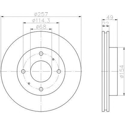 Foto Disco de freno MINTEX MDC584