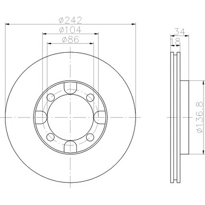 Foto Disco  freno MINTEX MDC587