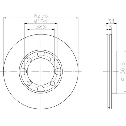 Photo Brake Disc MINTEX MDC672