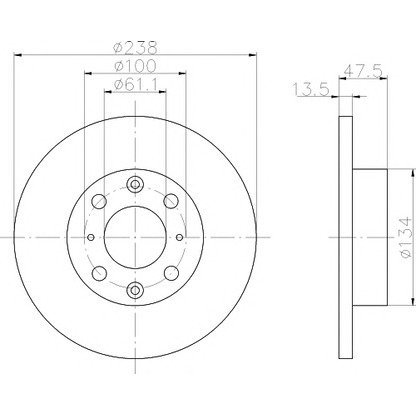 Foto Disco  freno MINTEX MDK0034