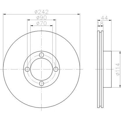 Foto Disco  freno MINTEX MDC712