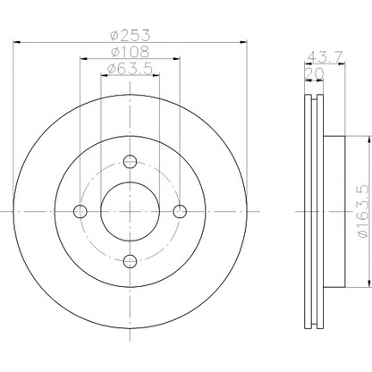 Zdjęcie Tarcza hamulcowa MINTEX MDK0164