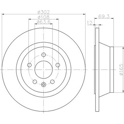 Photo Brake Disc MINTEX MDC2033