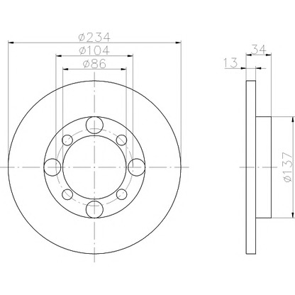 Foto Disco de freno MINTEX MDC935