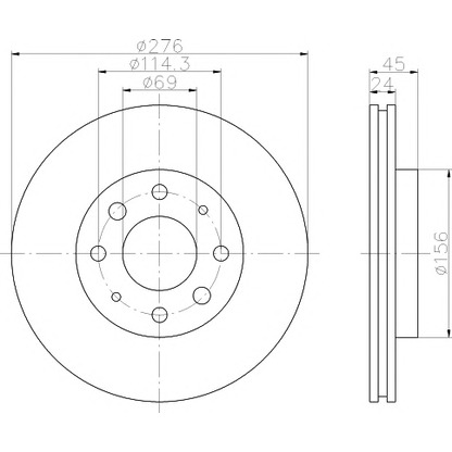 Photo Brake Disc MINTEX MDC1507