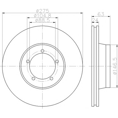 Foto Disco de freno MINTEX MDC1685