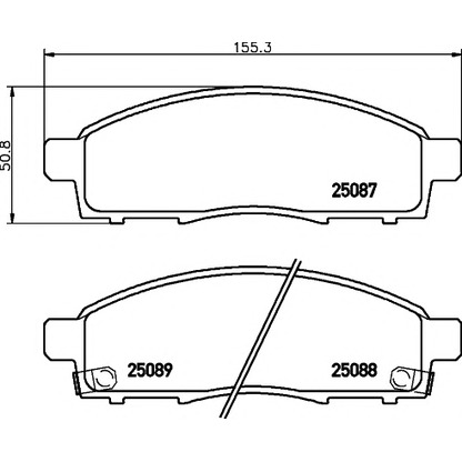 Photo Brake Pad Set, disc brake MINTEX MDB3096