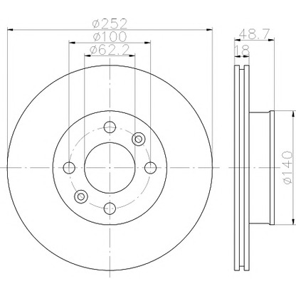 Photo Brake Disc MINTEX MDC2166