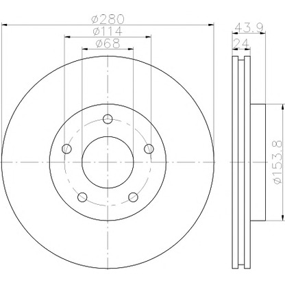 Foto Disco de freno MINTEX MDC2280