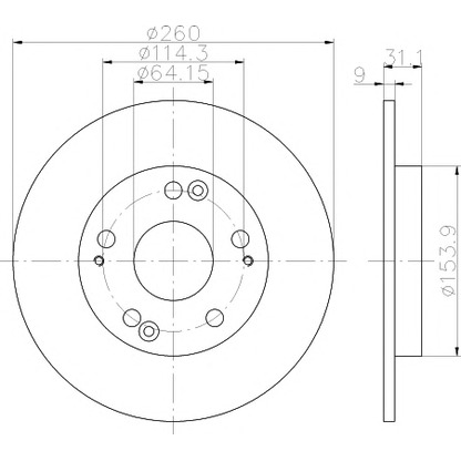 Foto Disco  freno MINTEX MDC2332