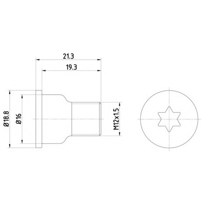 Фото Болт, диск тормозного механизма MINTEX TPM0005