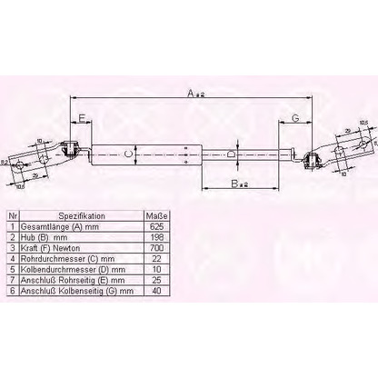 Photo Gas Spring, boot-/cargo area KLOKKERHOLM 81547101