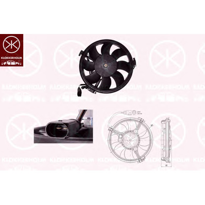 Foto Ventilador, refrigeración del motor KLOKKERHOLM 95392602