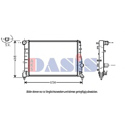 Photo Radiator, engine cooling AKS DASIS 010006N