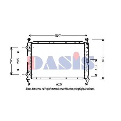 Foto Radiatore, Raffreddamento motore AKS DASIS 010310N