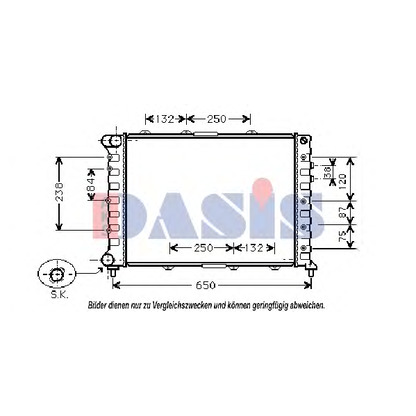 Photo Radiateur, refroidissement du moteur AKS DASIS 010330N