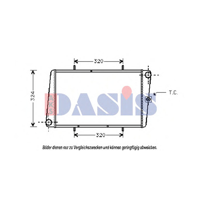 Foto Radiador, refrigeración del motor AKS DASIS 020210N