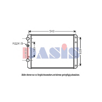 Photo Radiator, engine cooling AKS DASIS 040042N