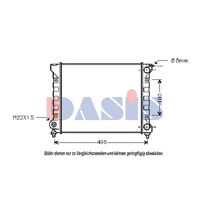 Foto Radiador, refrigeración del motor AKS DASIS 040450N