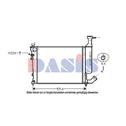 Photo Radiator, engine cooling AKS DASIS 060014N