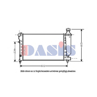 Foto Radiador, refrigeración del motor AKS DASIS 060036N