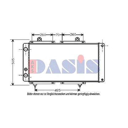 Photo Radiateur, refroidissement du moteur AKS DASIS 060040N