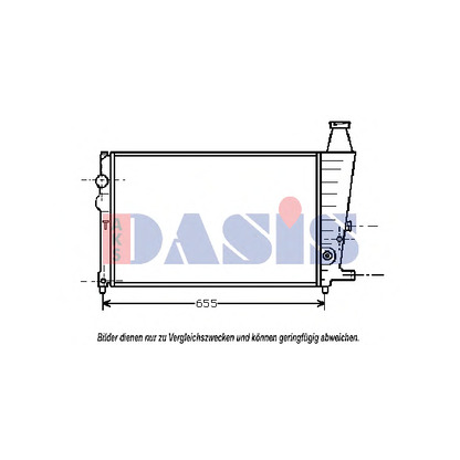 Foto Radiador, refrigeración del motor AKS DASIS 060100N