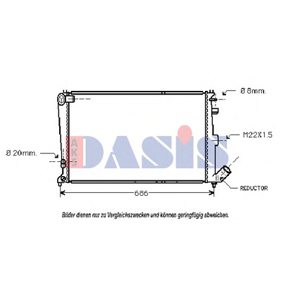 Photo Radiator, engine cooling AKS DASIS 060240N