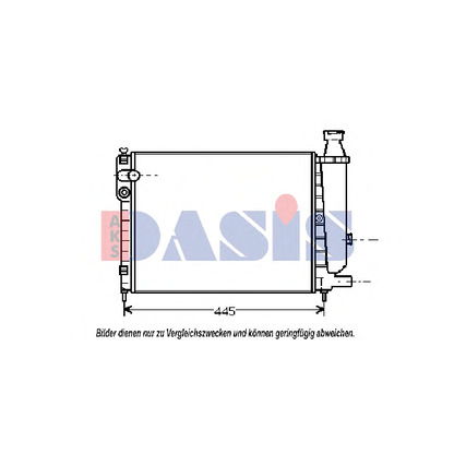 Foto Radiador, refrigeración del motor AKS DASIS 060340N