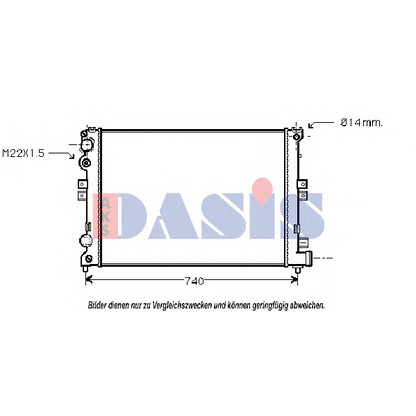 Foto Radiador, refrigeración del motor AKS DASIS 060570N