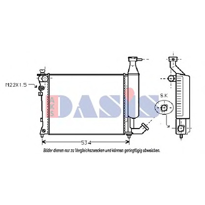 Photo Radiator, engine cooling AKS DASIS 060840N