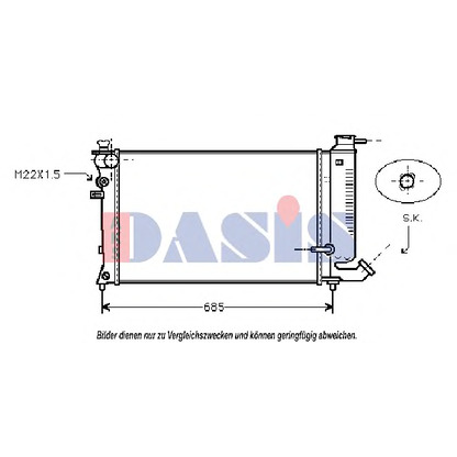 Photo Radiator, engine cooling AKS DASIS 060960N