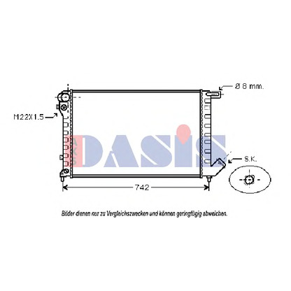 Photo Radiator, engine cooling AKS DASIS 061050N