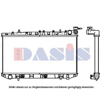 Фото Радиатор, охлаждение двигателя AKS DASIS 070012N