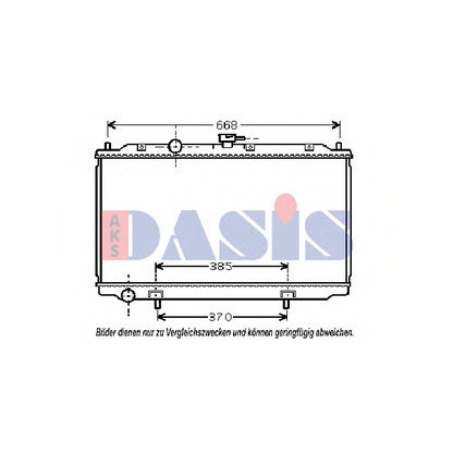 Photo Radiateur, refroidissement du moteur AKS DASIS 070079N