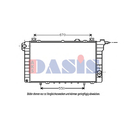 Foto Radiador, refrigeración del motor AKS DASIS 070480N