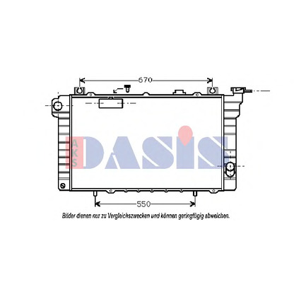 Foto Radiador, refrigeración del motor AKS DASIS 070840N