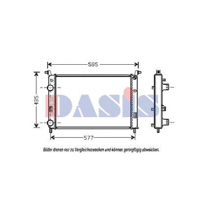 Foto Radiador, refrigeración del motor AKS DASIS 080086N