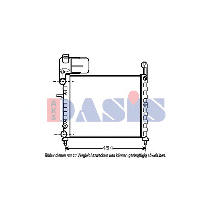 Foto Radiador, refrigeración del motor AKS DASIS 080320N