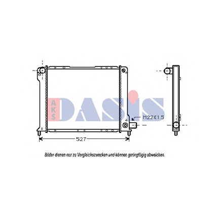 Foto Radiador, refrigeración del motor AKS DASIS 080380N