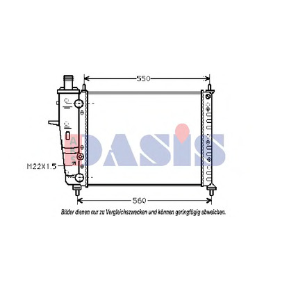 Photo Radiateur, refroidissement du moteur AKS DASIS 081030N