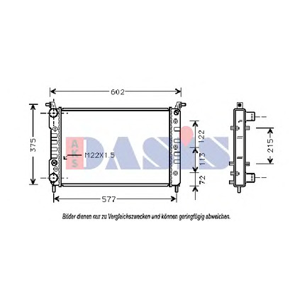 Foto Radiador, refrigeración del motor AKS DASIS 081560N