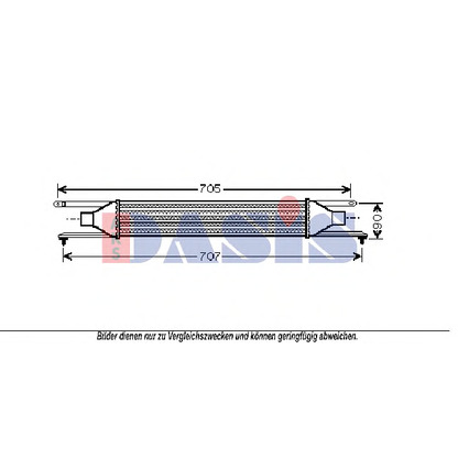 Foto Radiador de aire de admisión AKS DASIS 087005N