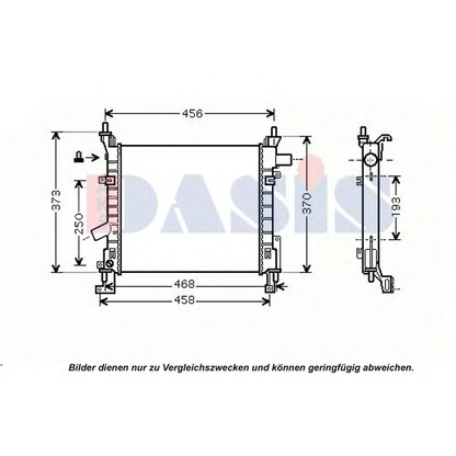 Foto Radiatore, Raffreddamento motore AKS DASIS 090023N