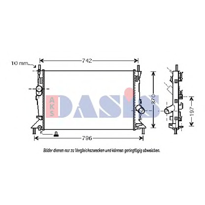 Photo Radiator, engine cooling AKS DASIS 090027N