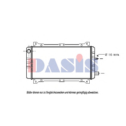 Photo Radiateur, refroidissement du moteur AKS DASIS 090034N