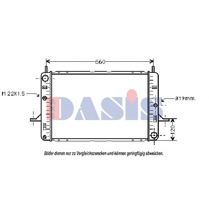 Foto Radiador, refrigeración del motor AKS DASIS 090039N