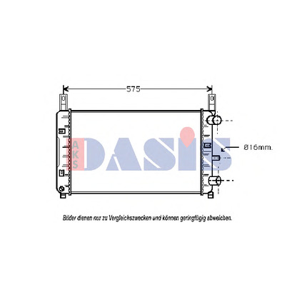 Foto Radiador, refrigeración del motor AKS DASIS 090040N